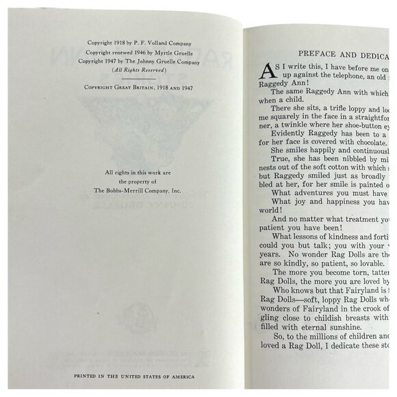 Raggedy Ann Stories Hardcover Book By Johnny Gruelle 1955 Book Club Edition - Picture 6 of 9